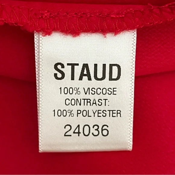 NWOT STAUD - Square Neck Jumpsuit in Red and Pink - 10 - Picture 7 of 16